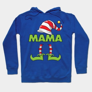 Mama Elf Funny Couples Christmas Costume Gift Hoodie